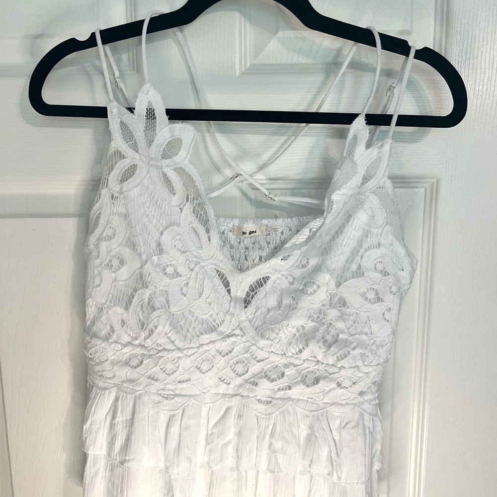 White Camisole with Details Size L